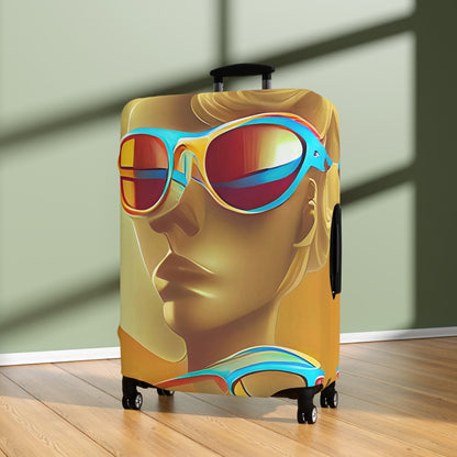 Retro Cool Orange – Protective Suitcase Cover