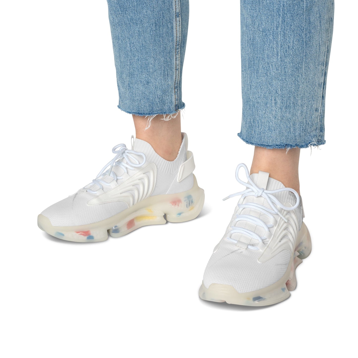 Watercolour Grey Splash - Womens Street Sneakers