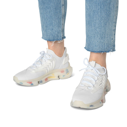 Watercolour Grey Splash - Womens Street Sneakers