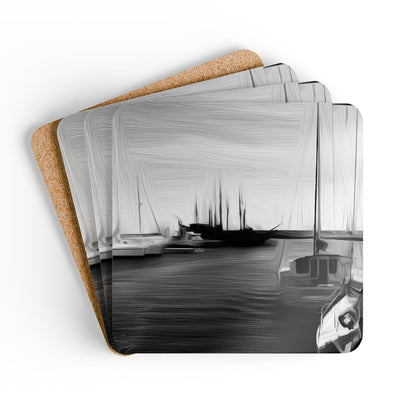 The Sleeping Yachts (at Night) - Coaster Set