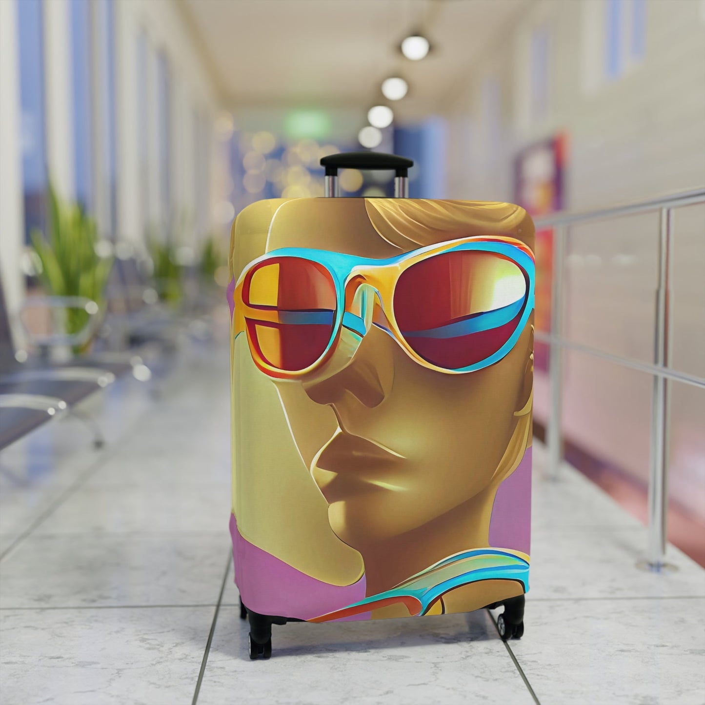 Retro Cool Pink – Protective Suitcase Cover