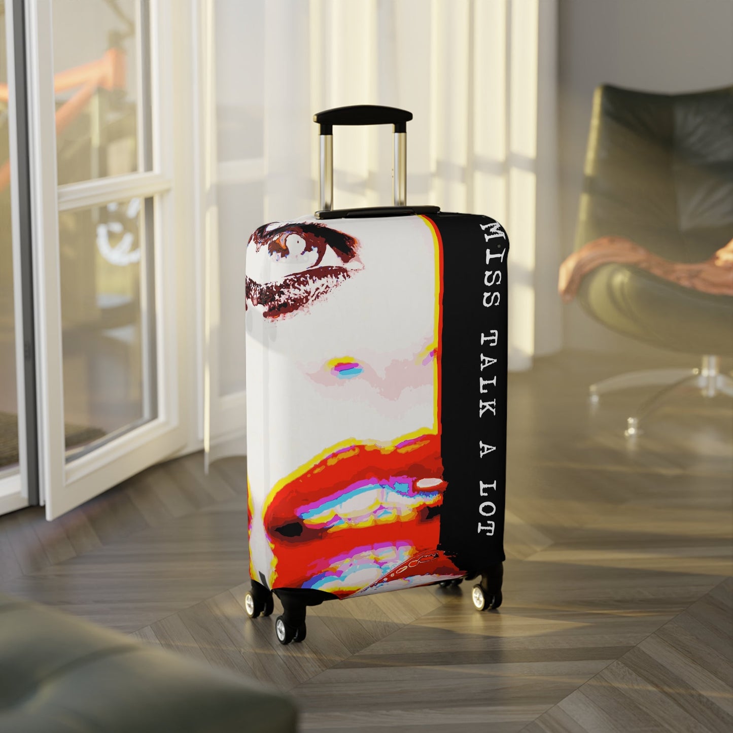 Miss Talk A Lot – Protective Suitcase Cover