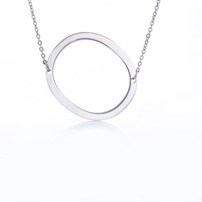 Big Initial Letter Pendant Necklace, Gold Silver, and Rose Gold