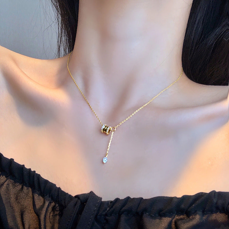 Diamond Drum Choker Necklace