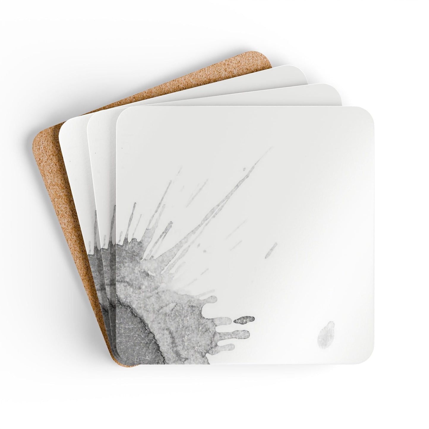 Watercolour Grey Splash - Coaster Set