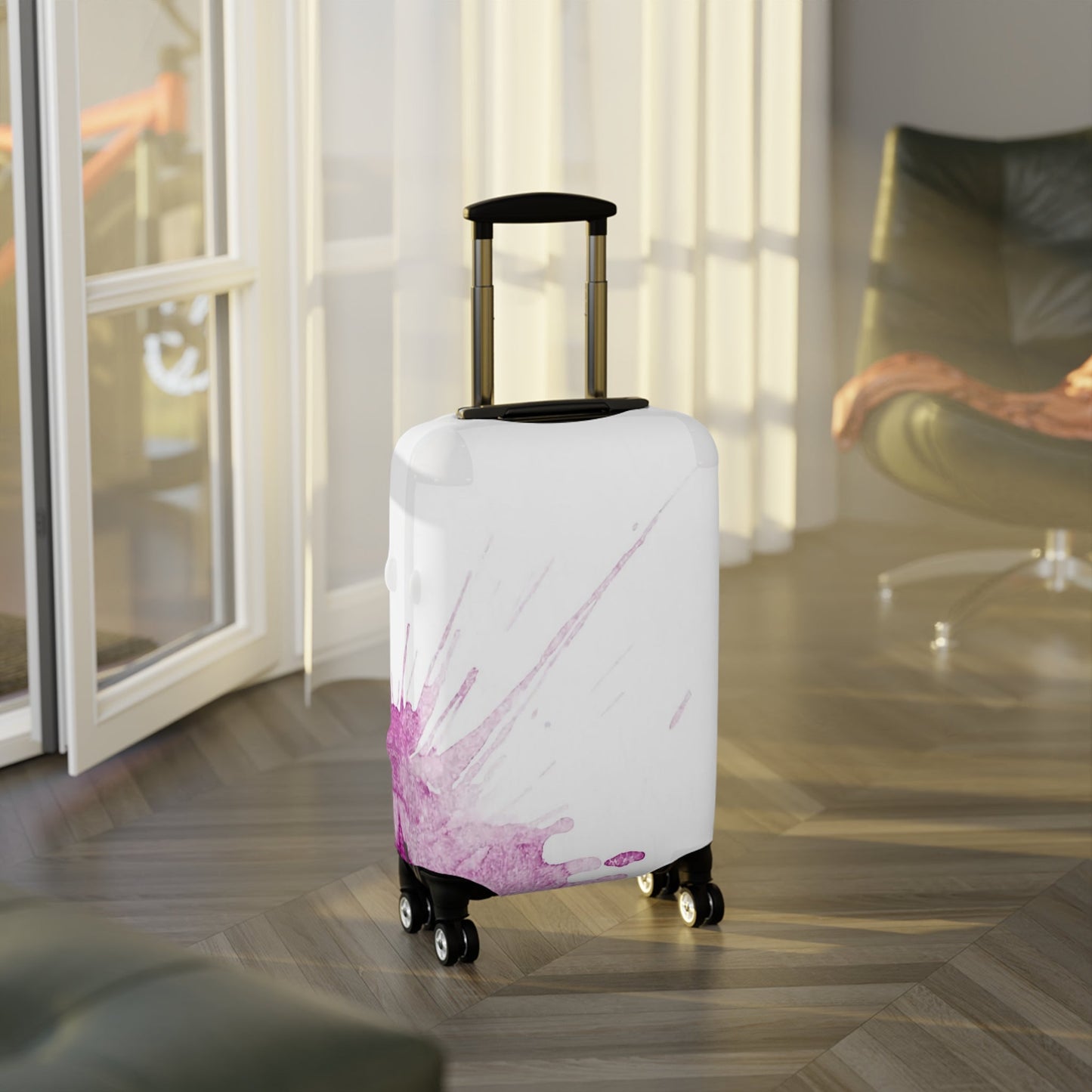 Watercolour Pink Splash – Protective Suitcase Cover