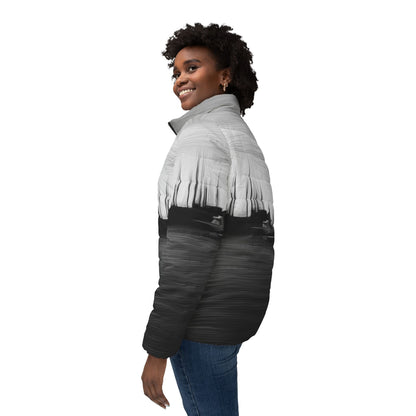 The Sleeping Yachts (at Night) - Womens Puffer Jacket