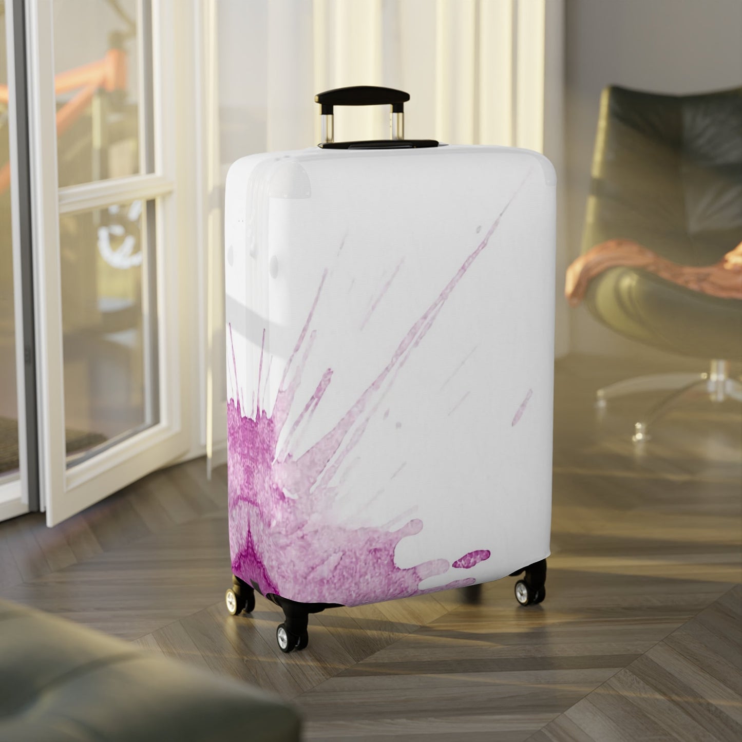 Watercolour Pink Splash – Protective Suitcase Cover