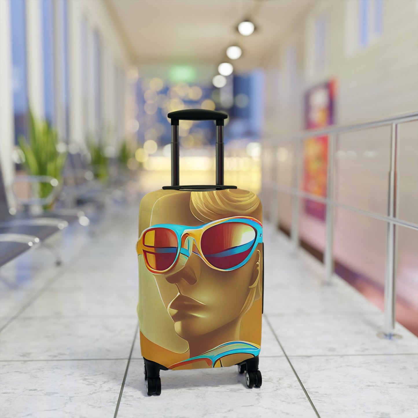 Retro Cool Orange – Protective Suitcase Cover