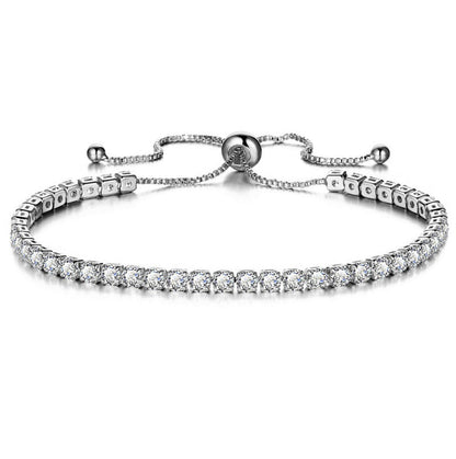 Gold Push Pull Zircon Bracelet