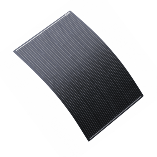150W Semi Flexible Black Fibreglass EFTE Coated Solar Panel With Rear Hidden Junction Box