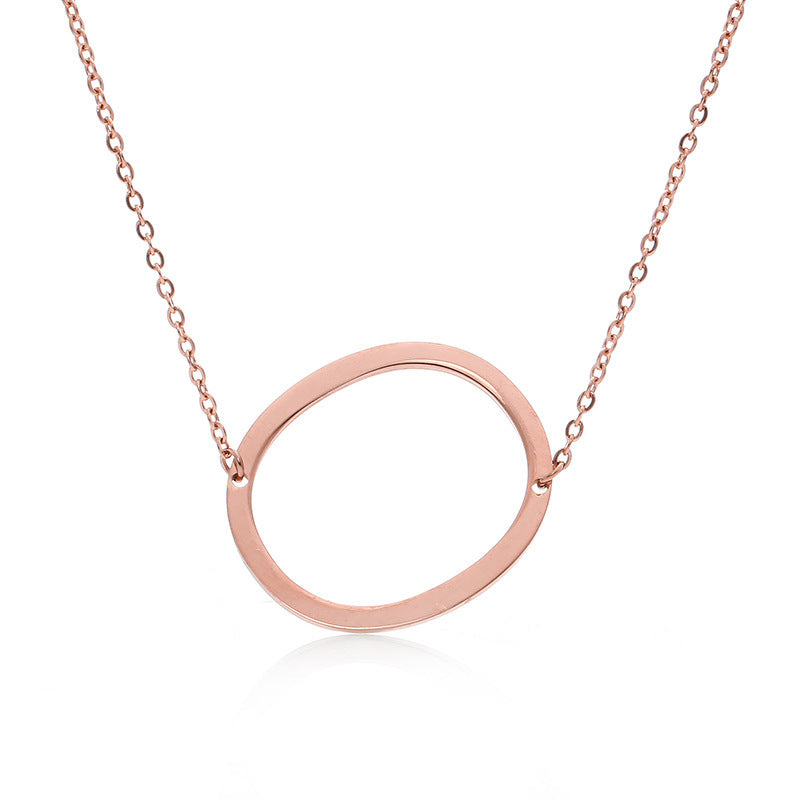 Big Initial Letter Pendant Necklace, Gold Silver, and Rose Gold