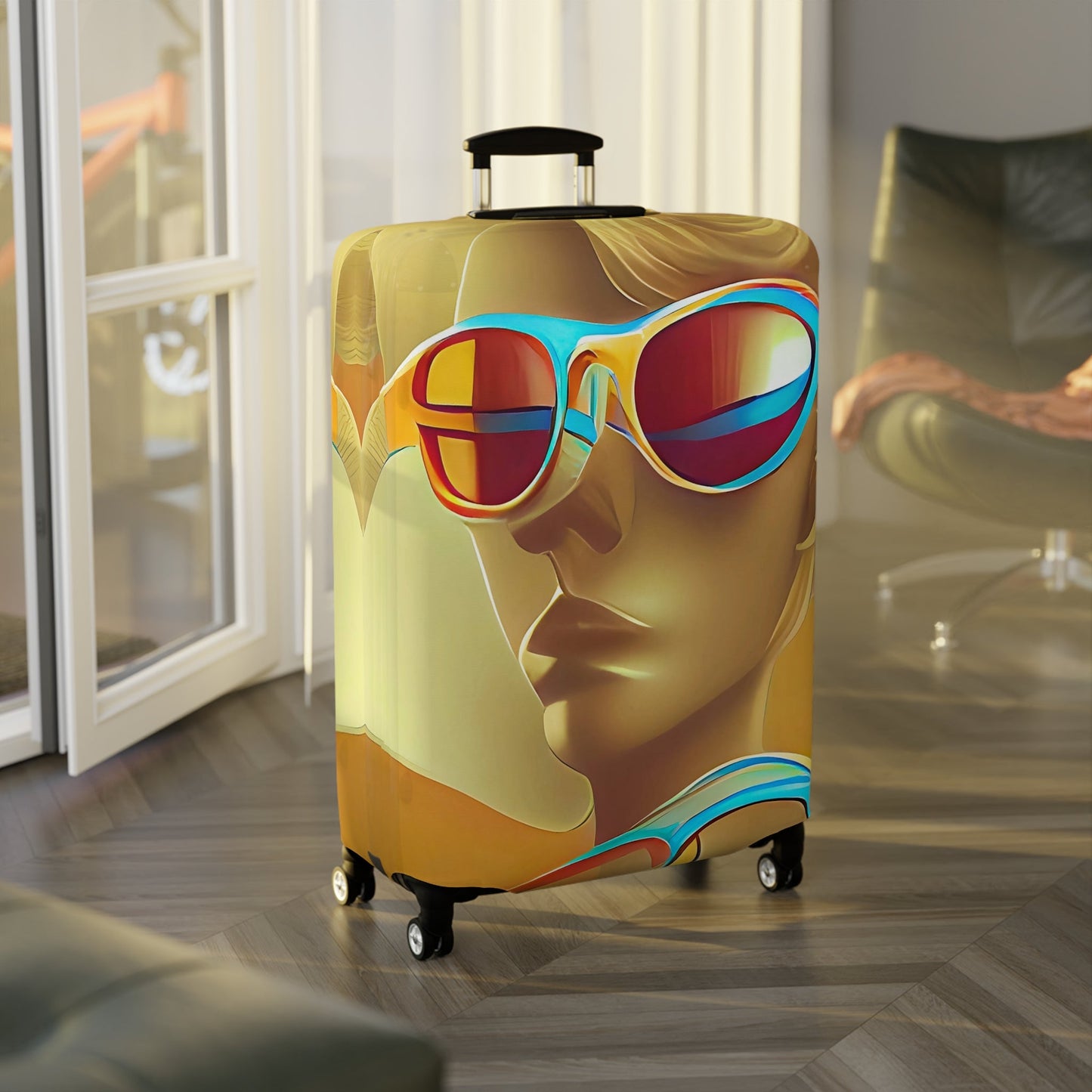 Retro Cool Orange – Protective Suitcase Cover