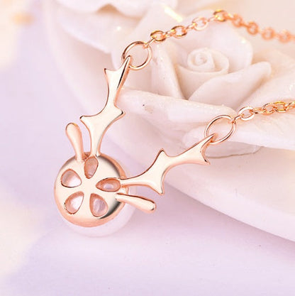 Small Elk Pearl Pendant Necklace
