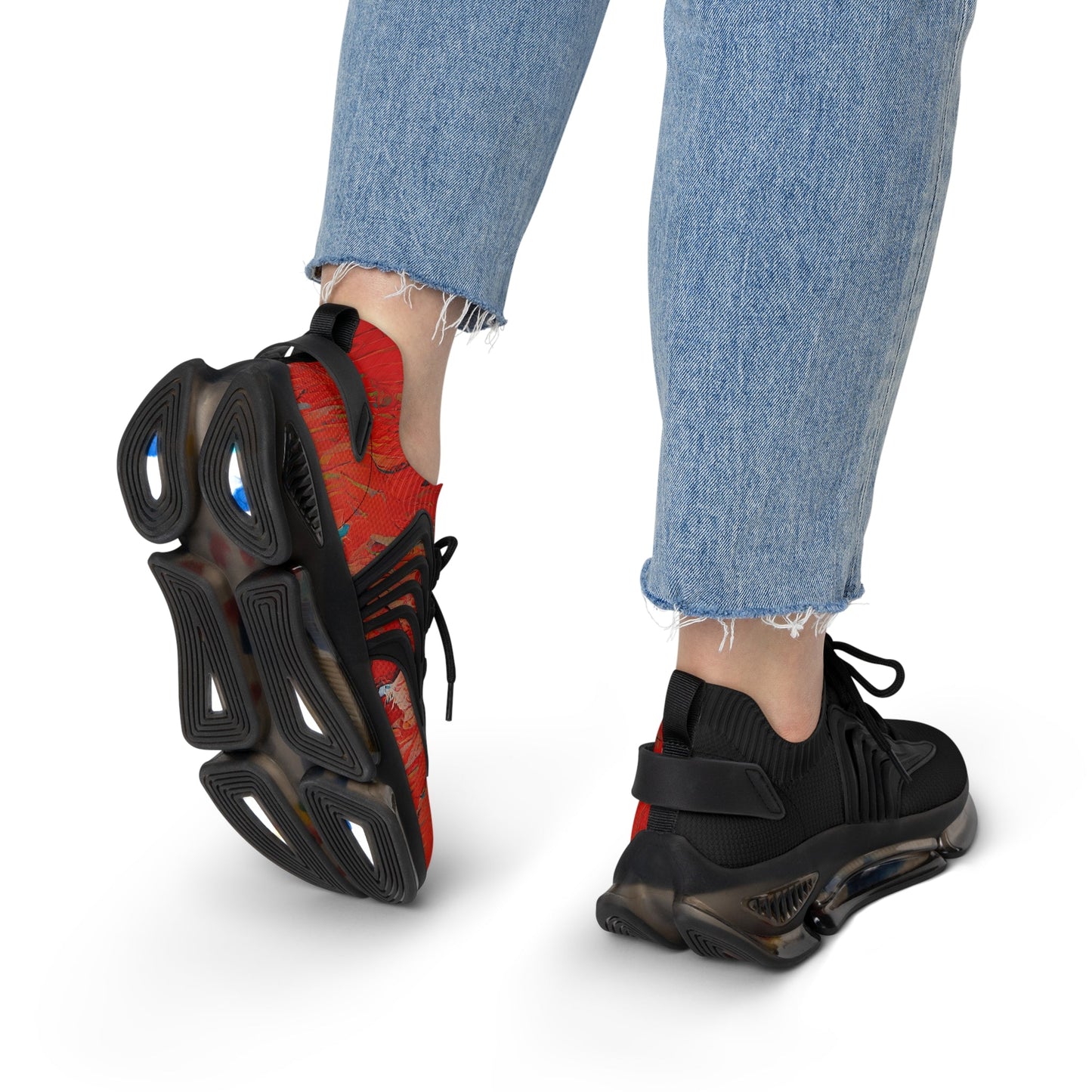 Half Black Half Hónghǎi - Womens Street Sneakers