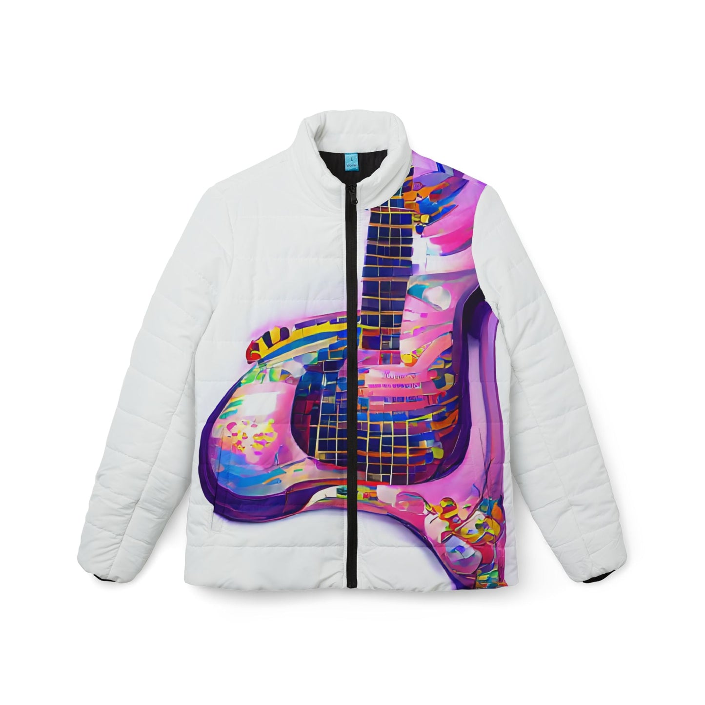Hippie Guitar - Womens Puffer Jacket