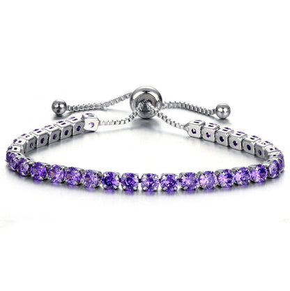 Gold Push Pull Zircon Bracelet