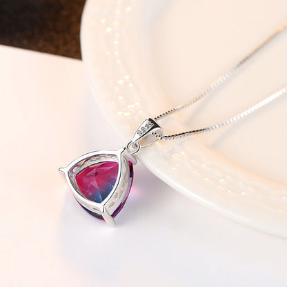 Purple Crystal Pendant Necklace