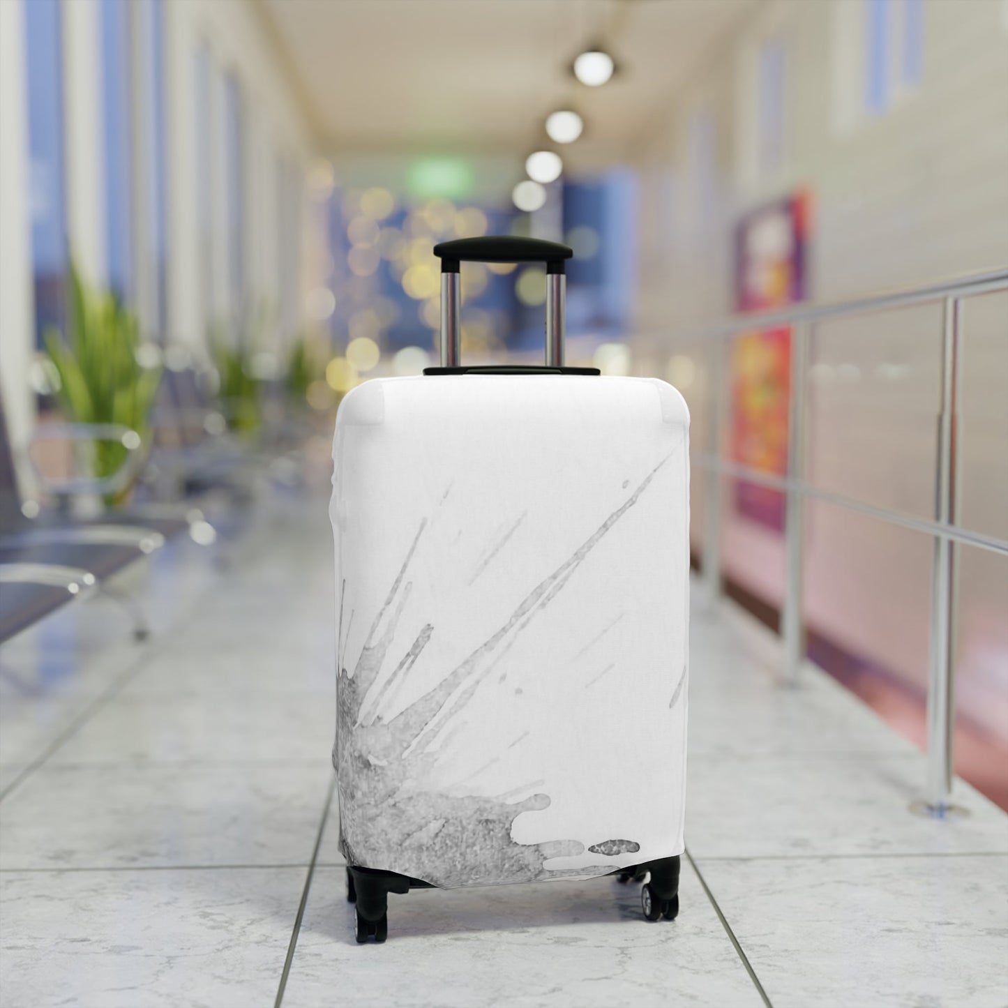 Watercolour Grey Splash – Protective Suitcase Cover