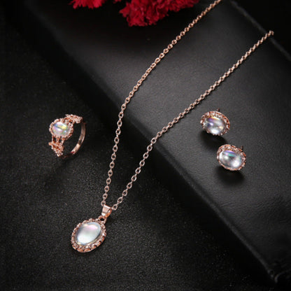 Coloured Pearl Pendant Necklace Set