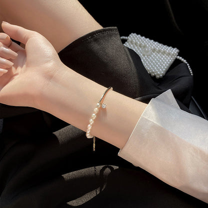 Minimalist Natural Pearl Bracelet