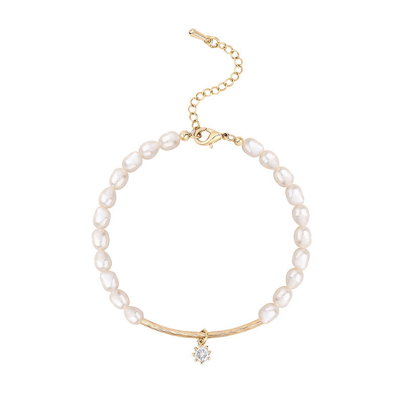 Minimalist Natural Pearl Bracelet