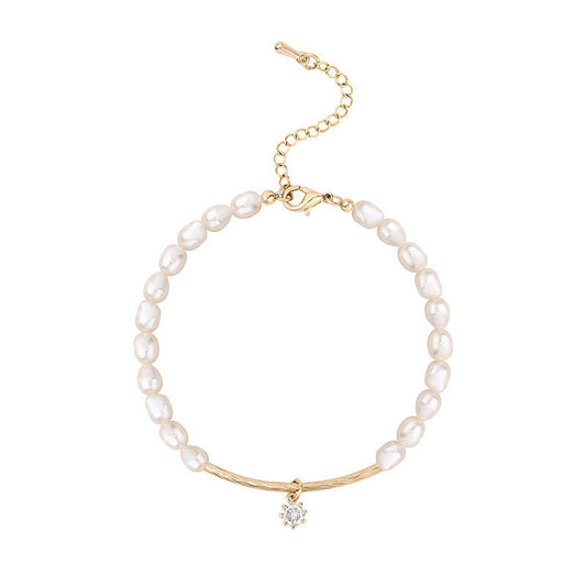 Minimalist Natural Pearl Bracelet