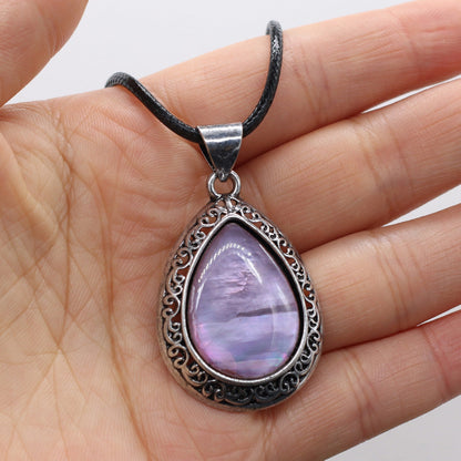 Natural Semi-Precious Stone Pendant Necklace