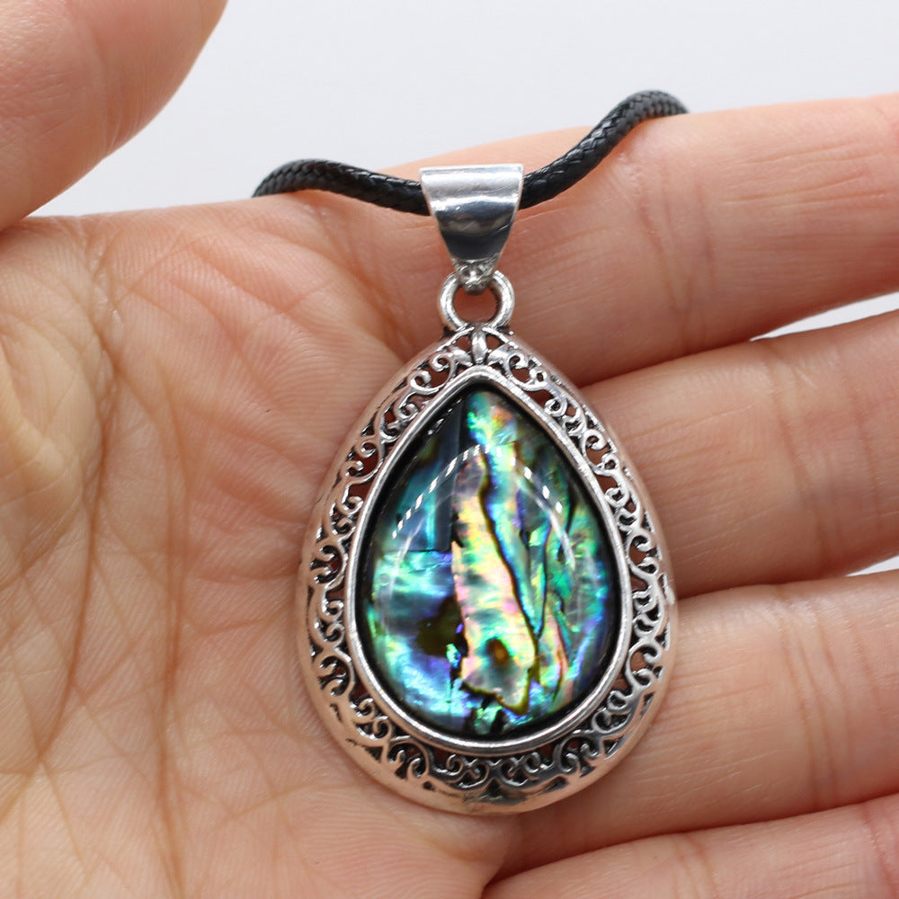 Natural Semi-Precious Stone Pendant Necklace