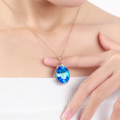 Sapphire Water Drop Necklace