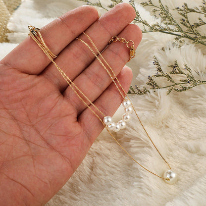 Double Pearl Necklace