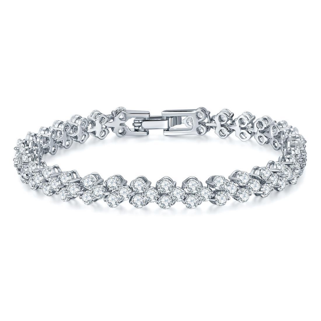 Exotic Zircon Flower Bracelet