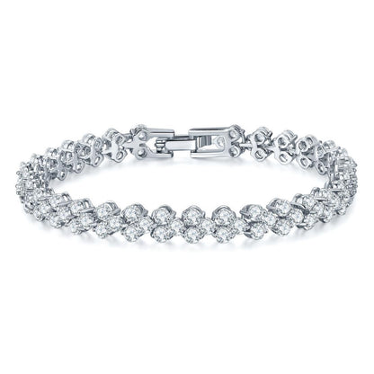 Exotic Zircon Flower Bracelet