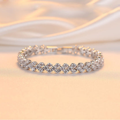 Exotic Zircon Flower Bracelet