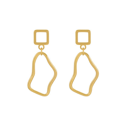 Retro Twisted Streamline Earrings
