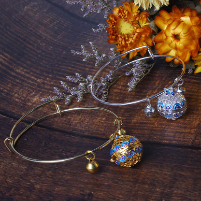 Bronze Cloisonné Fragrance Perfume Bell Bracelet