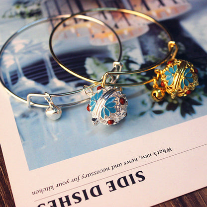 Bronze Cloisonné Fragrance Perfume Bell Bracelet