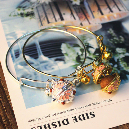 Bronze Cloisonné Fragrance Perfume Bell Bracelet