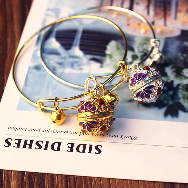 Bronze Cloisonné Fragrance Perfume Bell Bracelet