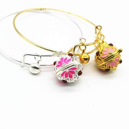 Bronze Cloisonné Fragrance Perfume Bell Bracelet