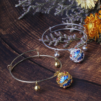 Bronze Cloisonné Fragrance Perfume Bell Bracelet