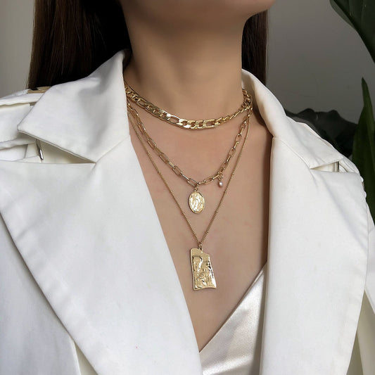 Multi-Layered Pearl Necklace