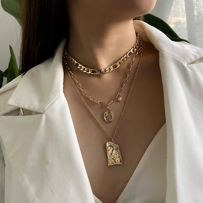 Multi-Layered Pearl Necklace