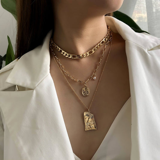 Multi-Layered Pearl Necklace