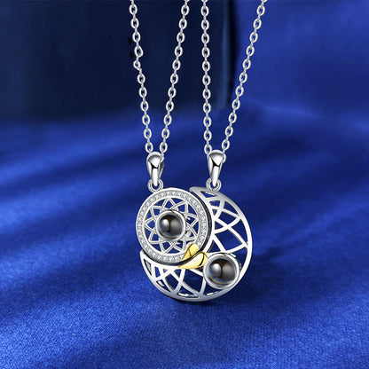 Sun Moon Couple Personalized Necklace