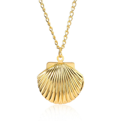 Mermaid Shell Locket Necklace