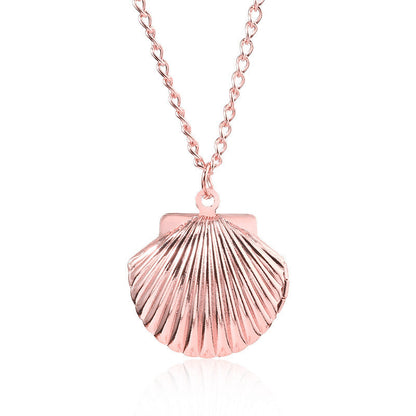 Mermaid Shell Locket Necklace