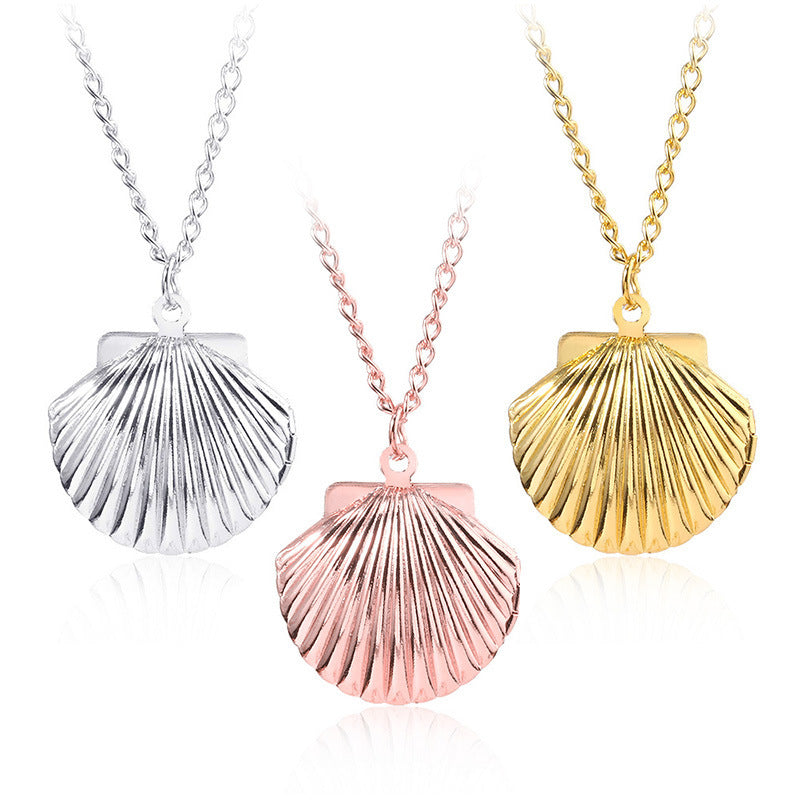 Mermaid Shell Locket Necklace