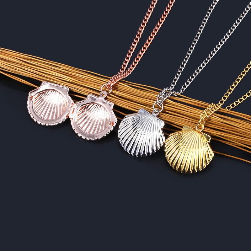 Mermaid Shell Locket Necklace