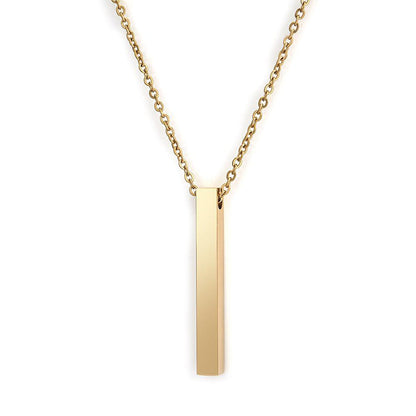 Unisex Minimalist Square Pendant Necklace